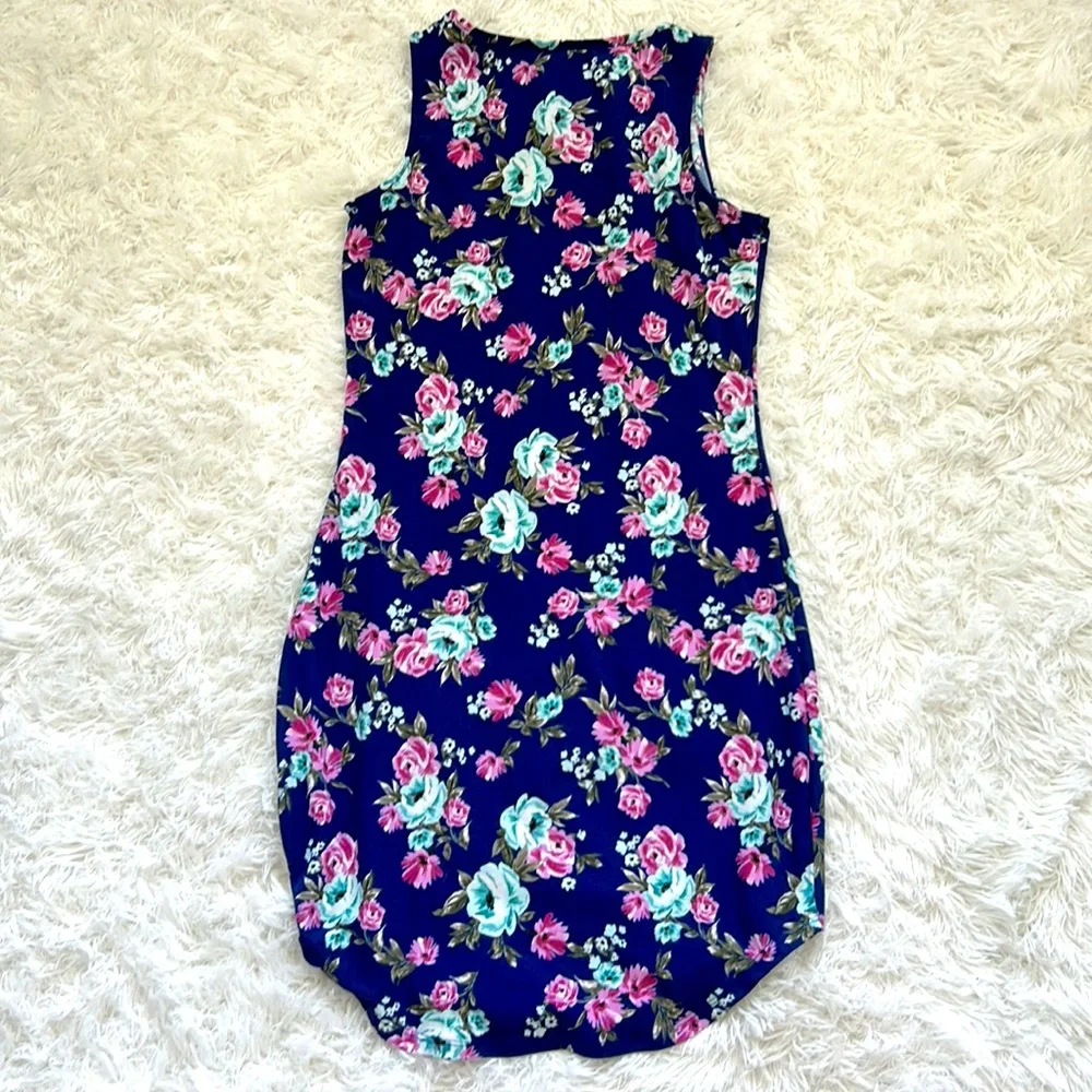 Blue Floral Summer Dress - Picture 3 of 3